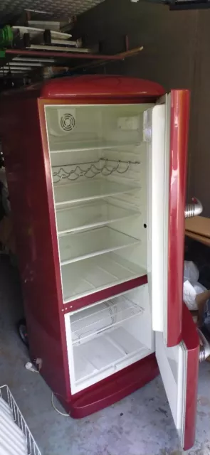 réfrigérateur congélateur vintage Gorenje rouge bordeaux pour pieces