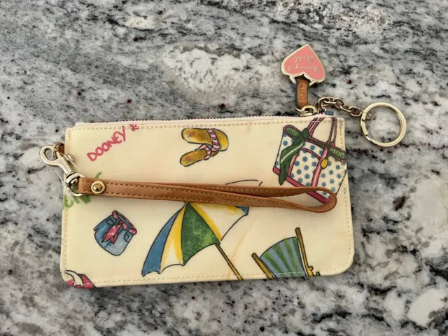 Dooney & Bourke Beach theme Wallet/Wristlet With Keychain