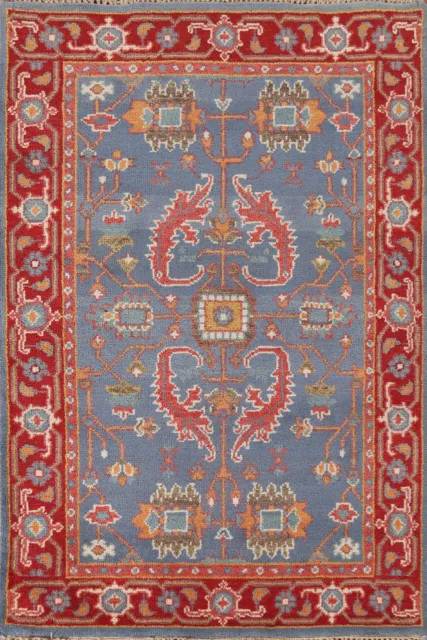 Heriz Serapi Splendor Indian Hand-Knotted Accent Rug Décor 4x6 ft