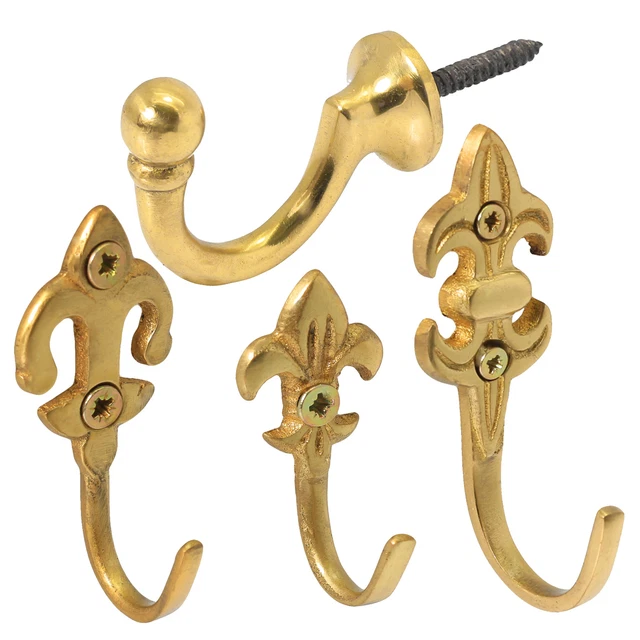 CURTAIN TIE BACKS Metal Brass Gold Hold Holdbacks Tiebacks Hooks Ties For Drapes