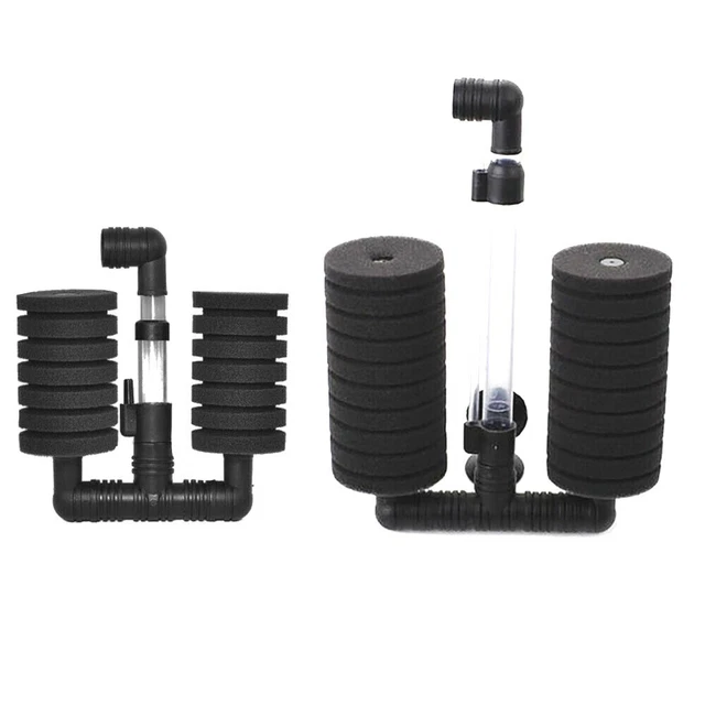 Bio Sponge Filter Betta Fry Shrimp Aquarium Fish Tank Double Head XY-2831/2822