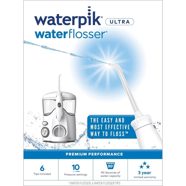 NEW Waterpik Ultra Water Flosser 6 Tips 10 Settings WP-100 Floss Teeth Cleaning