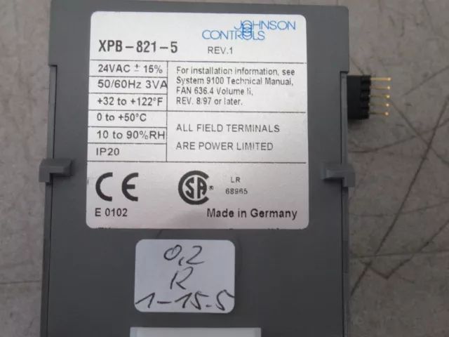 Johnson Controls Metasys XPB-821-5 Module D'Extension 24VAC 50/60Hz 2