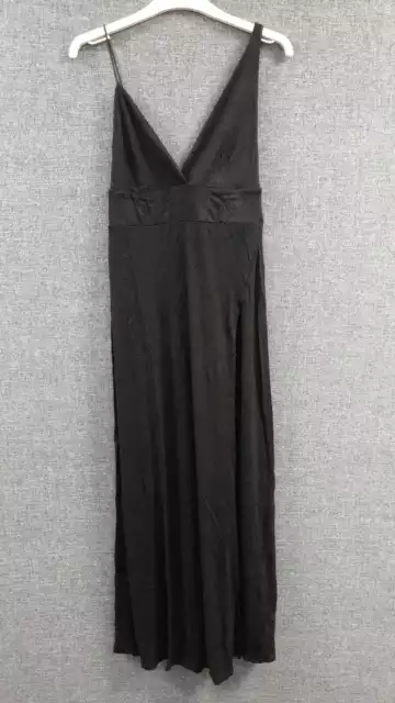 ASOS PETITE Super Thigh Split Maxi Dress Black UK 10 RRP £28 LN014 CC 17