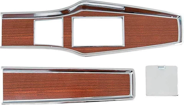 1969-76 Mopar A-Body Console Trim Set; 4/Speed; Woodgrain; 3 Piece Set 1969-76 Mopar A-Body Console Trim Set; 4/Speed; Woodgrain; 3 Piece Set