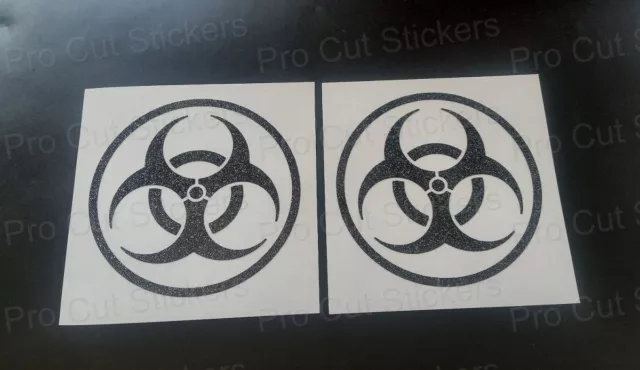 Zombie Biohazard Walking Dead Glitter Vinyl Die Cut Stickers Decal Small - Large