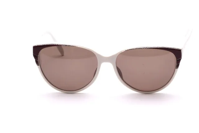Sonnenbrille Playgirl 862 Panto Damen weiß dunkelrot braune Scheiben 100% UVSch