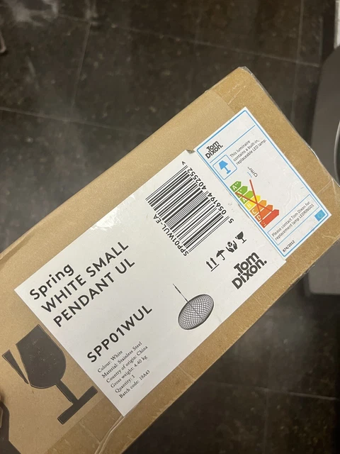 Tom Dixon Spring Small Pendant White LED Light Fixture (New In Box)