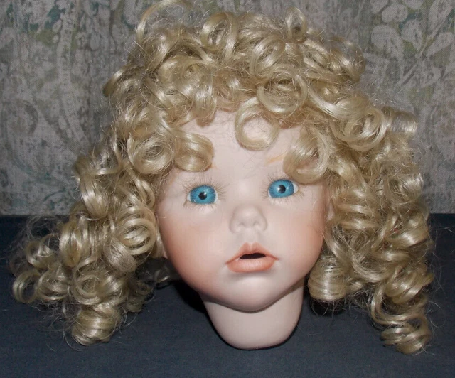 26" Hillary Doll Head By Dianna Effner-1987! Blonde Curly/Ultimate Collection
