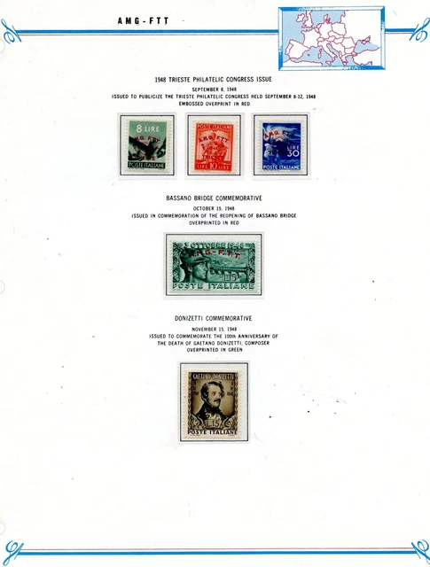 AMG Free Territory of Trieste (FTT) Scott 30-34 MNH