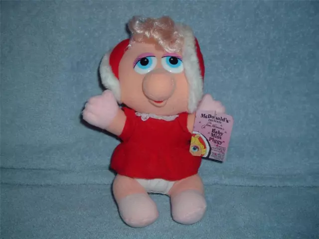 MISS PIGGY Muppet Babies Plush McDonalds with tag 1987 vintage Jim Henson