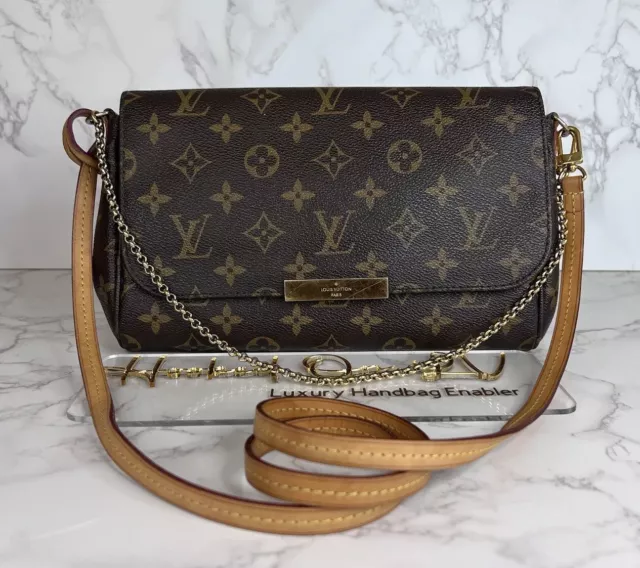 Authentic Louis Vuitton Favorite MM Monogram Crossbody Clutch Purse Handbag