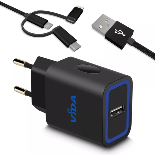 Super Rapide Smart USB Adaptateur Chargeur Secteur Mural Européenne 12W + Câble