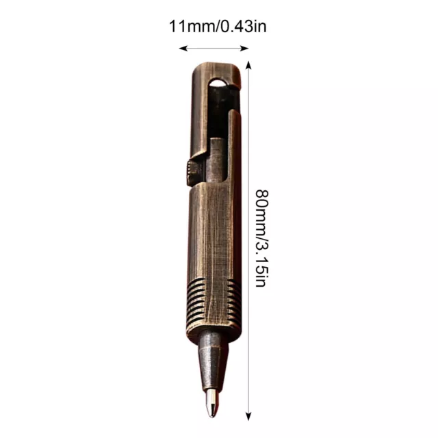 Wunderschöner, hochwertiger Mini-Kugelschreiber aus Messing mit Schalter 3