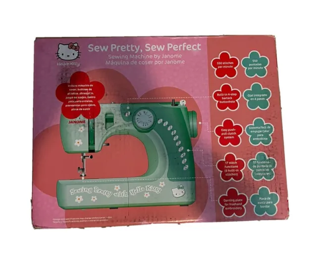 Janome Hello Kitty  Sewing Machine 2013 -Rare- 11706 Sew Pretty With Hello Kitty