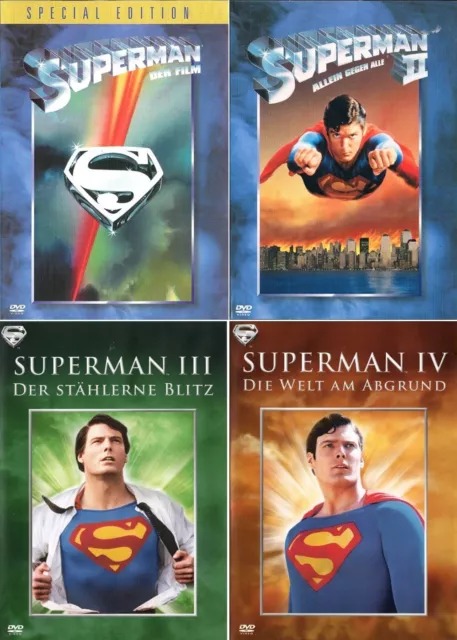 SUPERMAN 1 2 3 4 (1978 - 1987) --- Die Spielfilme mit Christopher Reeve im Paket