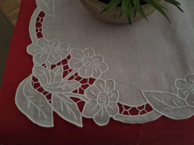 Museum sheet IN Pure Linen With Embroidery Carving by Hand Sheet Linen
