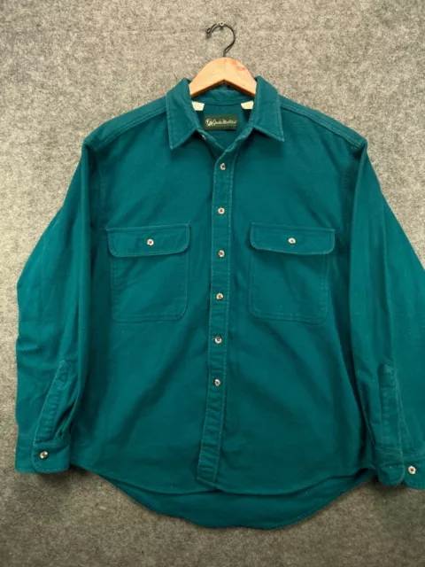 GANDER MOUNTAIN SHIRT Mens Extra Large Green Button Guide Series