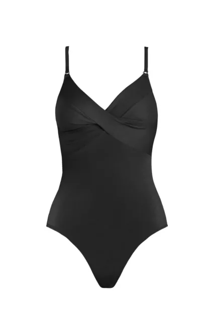 Robin Piccone L122505 Womens Black Ava Twist One-Piece Swimsuit Size 14 3