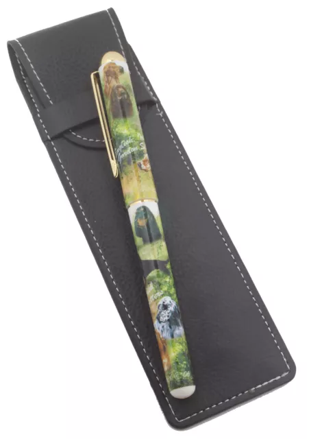 Irish English & Gordon Setter Breed of Dog Themed Pen with Pen Case Perfect Gift