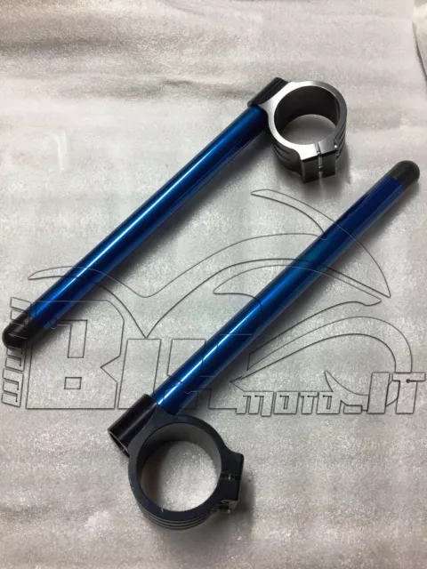 Kit Semimanubri Dimensione 50 Mm Blu Nuovi In Ergal 6061 Aprilia Yamaha Ducati