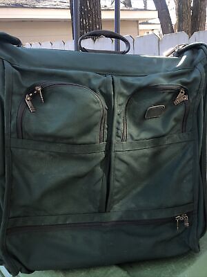 Preowned Tumi USA Green Ballistic Nylon 24” Large Wheeled Garment Bag Luggage