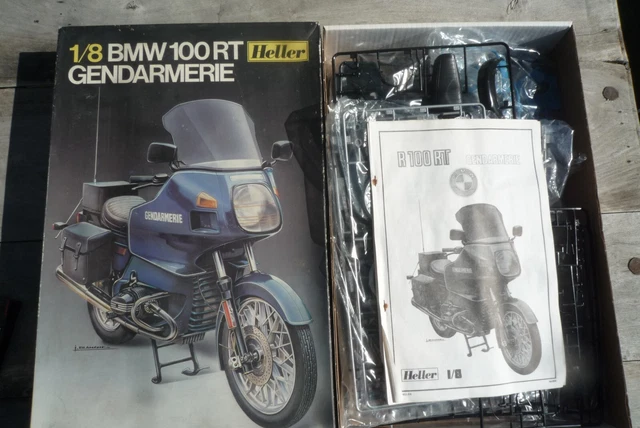 HELLER MOTO BMW 100 Rt Gendarmerie 1/8 Maquette A Monter Complete