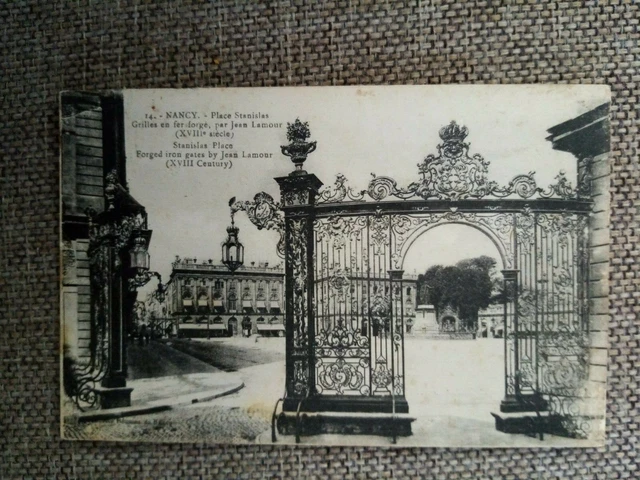 Cpa  Nancy Place Stanislas Grilles En Fer Forgé Jean Lamour