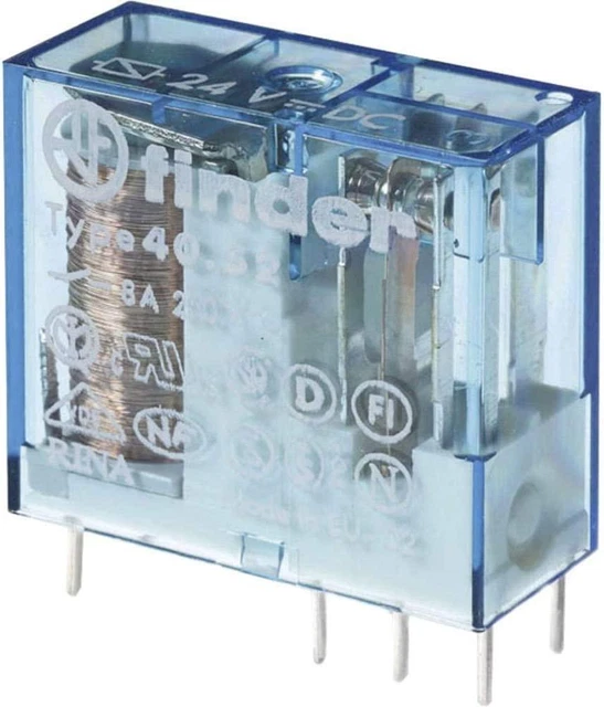 Finder modulo relè di potenza 40.52.9.024.0001 montaggio PCB, bobina 24 V DC