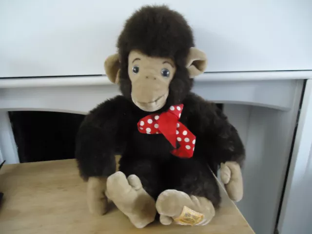 Merrythought Monkey,  C1960s 1970s original label. 15"