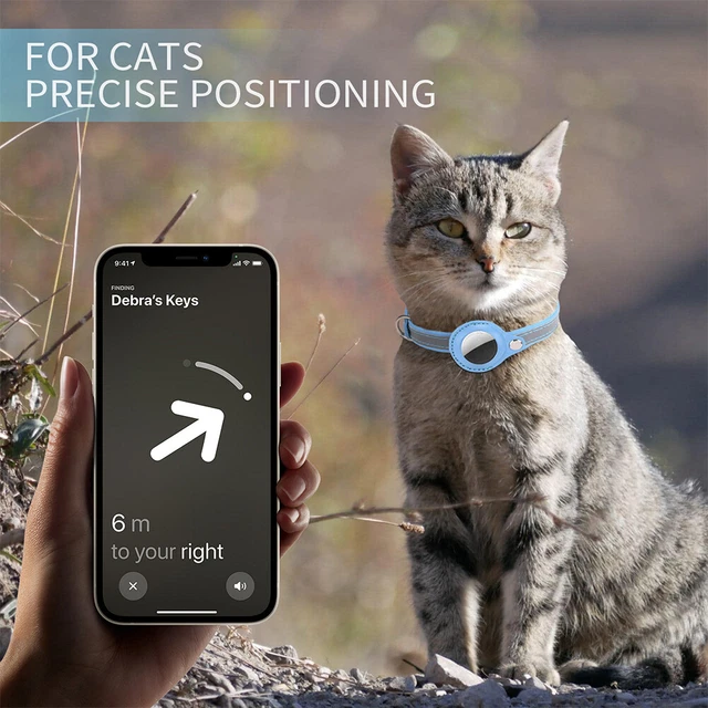 Cat Collar Protective Positioning Pet Supplies Anti Lost Compatible For Airtag