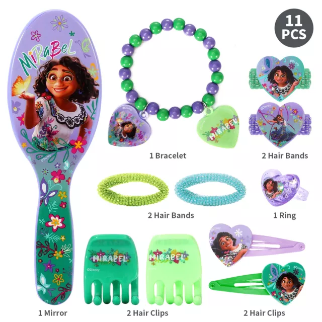 Disney Encanto 11pcs Girls Kids Hair Accessories Clips Comb Bands and Beauty Set