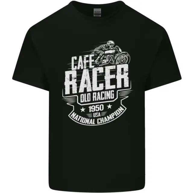T-shirt da uomo in cotone Cafe Racer Old Racing Biker