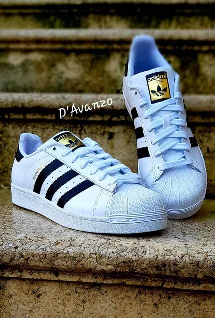 ADIDAS SUPERSTAR UOMO scarpe sportive BIANCO/NERO