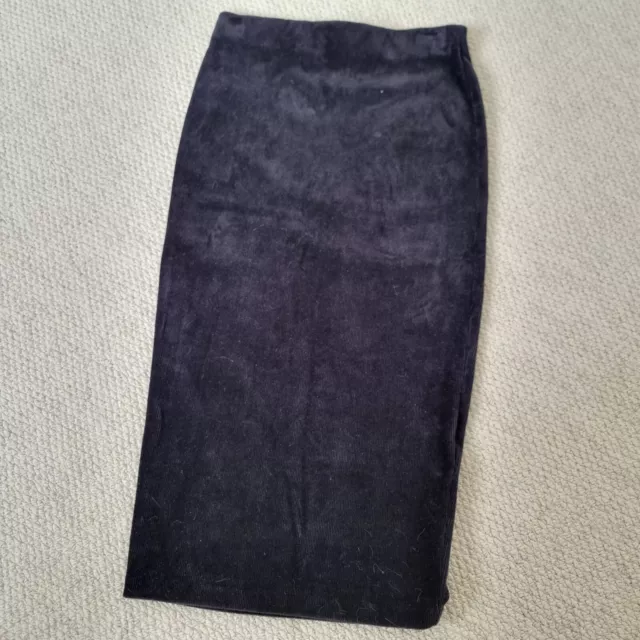 "Gonna a matita fischietti nero corda velluto a coste donna XS lunghezza elastica 27,5"