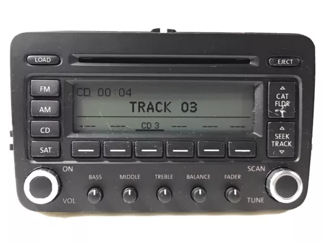 VW Golf Jetta Passat Radio Premium 7 6 CD Changer With CODE "VW3023B"
