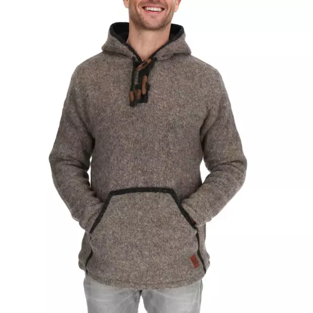 Baja Felpa con Cappuccio Cardigan Lana Giacca Inverno Pullover Unisex Fair Boho