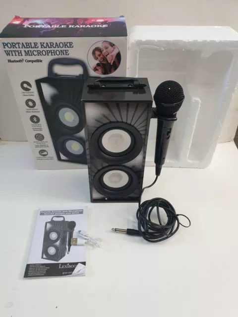 Karaoke portatile con microfono Bluetooth compatibile con scatola e manuale