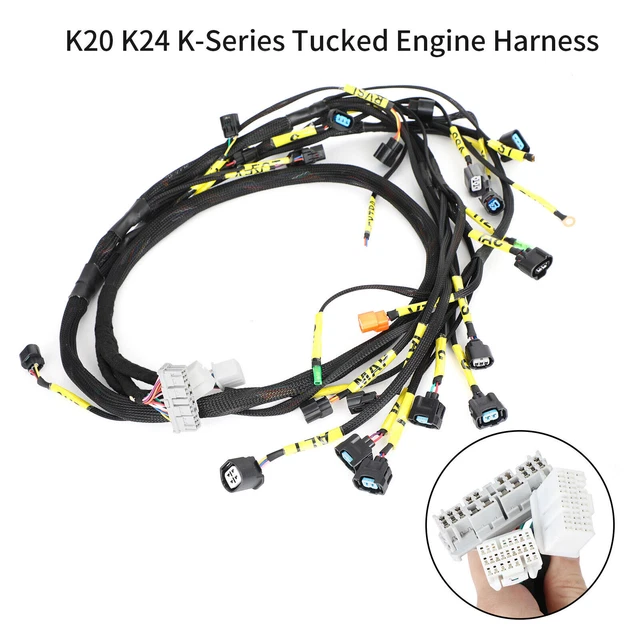 K20 K24 K-Series Tucked Engine Harness For Honda Acura K-Swap Integra CRX T7