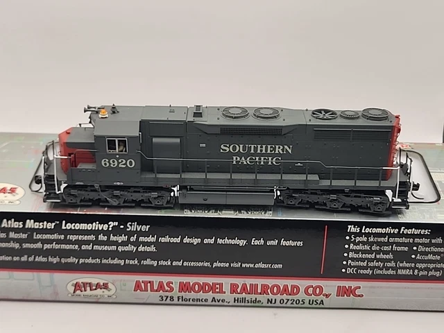 Atlas Silver Ho Scale #9255 Sd35 Low Nose Locomotive Southern Pacific #6920 Lnib