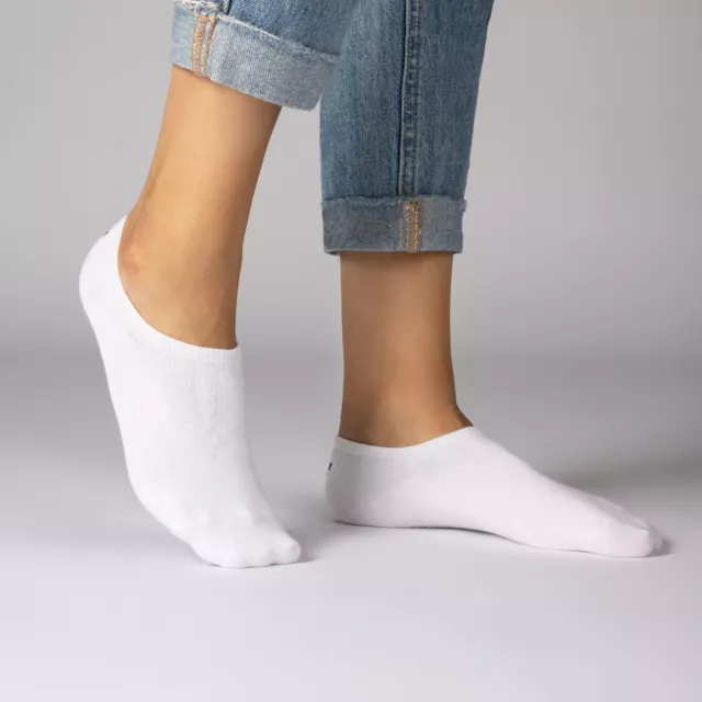10-50 Paar Füßlinge Sneaker Socken Damen Herren unsichtbar Baumwolle Silikonpad