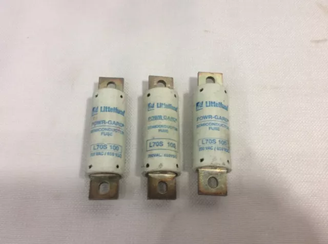 Littelfuse Powr-Gard Semiconductor Fuse L70S 100 LOT OF 3