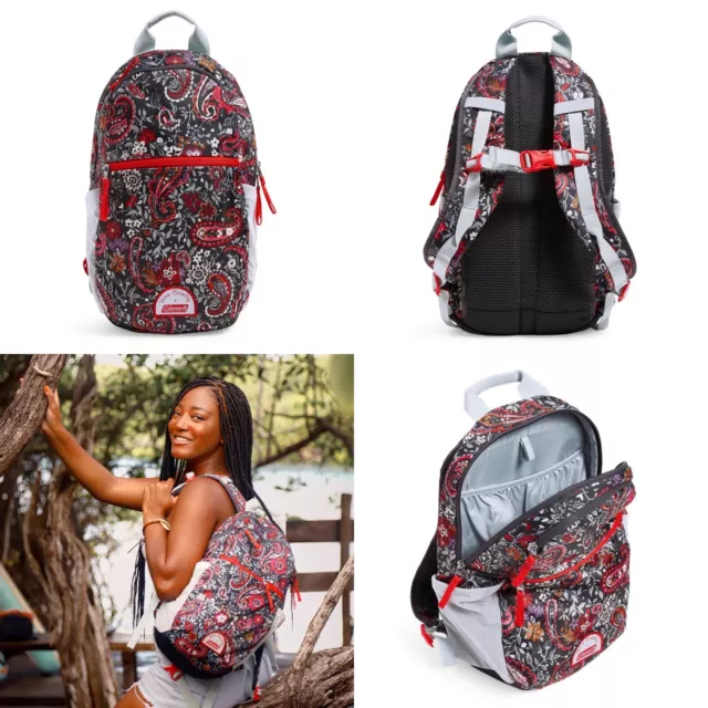 Vera Bradley + Coleman 15L Outdoor Paisley Backpack School Bookbag Limited Edit