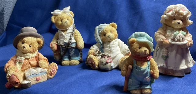 Cherished Teddies 5,Christmas Carol Ebearnezer The Cratchits,Tiny &Jacob Baerly