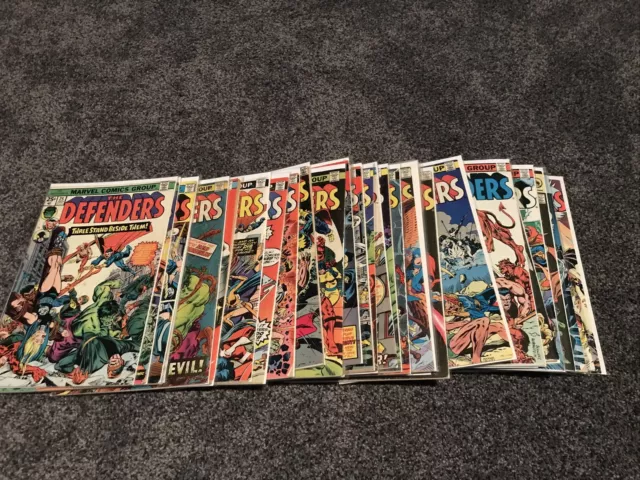 Defenders Comic Book Lot Of 34 Marvel