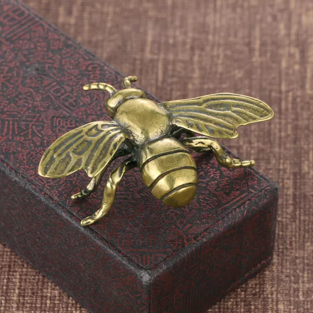 Brass Insects Figurines Miniatures Bee Tea Pet Ornaments Flowerpot Decorati'mj