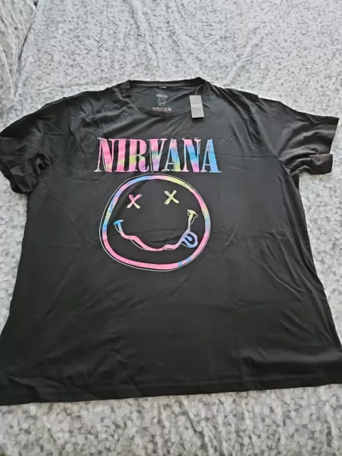 T-shirt da uomo Nirvana Band nera xxxL