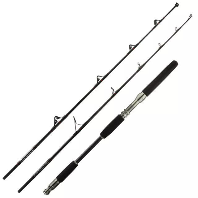 HEAVY DUTY BOAT Fishing Rod Jigging Trolling with Roller Guides Carbon  Spinning £159.16 - PicClick UK