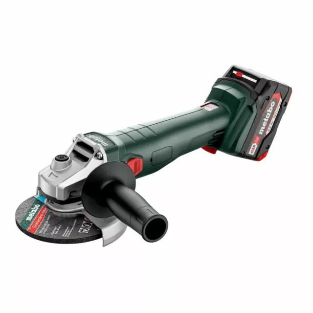 METABO Amoladora Angular Batería W 18L 9-125 Quick | 2x Batería 5x2 Ah | Cargador ASC