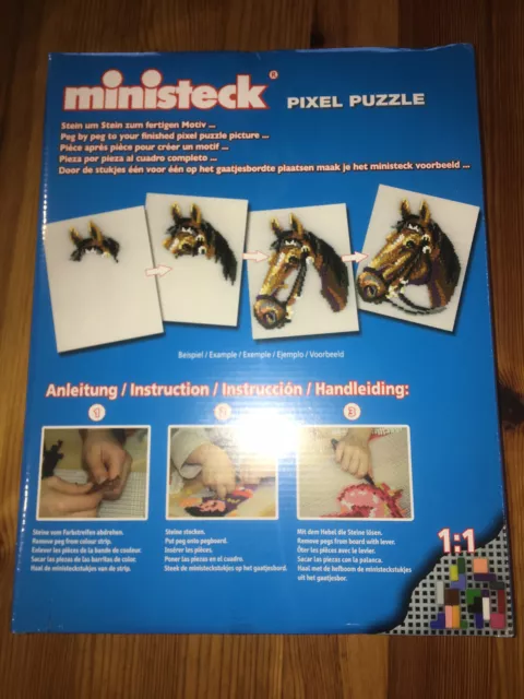 Ministeck Wilde Tiere Pixel Puzzle 4 in 1  1.600 Teile 26 x 33 cm NEU + OVP 2